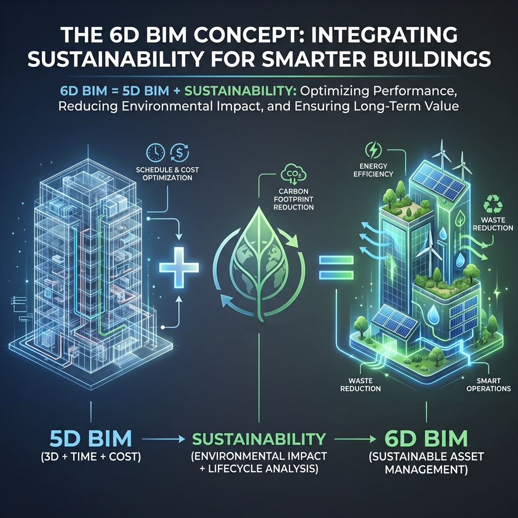 6D BIM = 5D BIM + Sustainability (Energy, Carbon, Lifecycle)